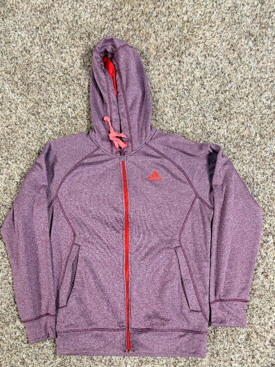adidas Tops - Adidas Burgundy Red Climawarm Jacket - Womens Small - Preowned - 2211
